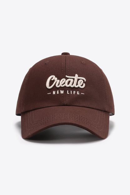 Burnt umber cotton cap streetwear angle