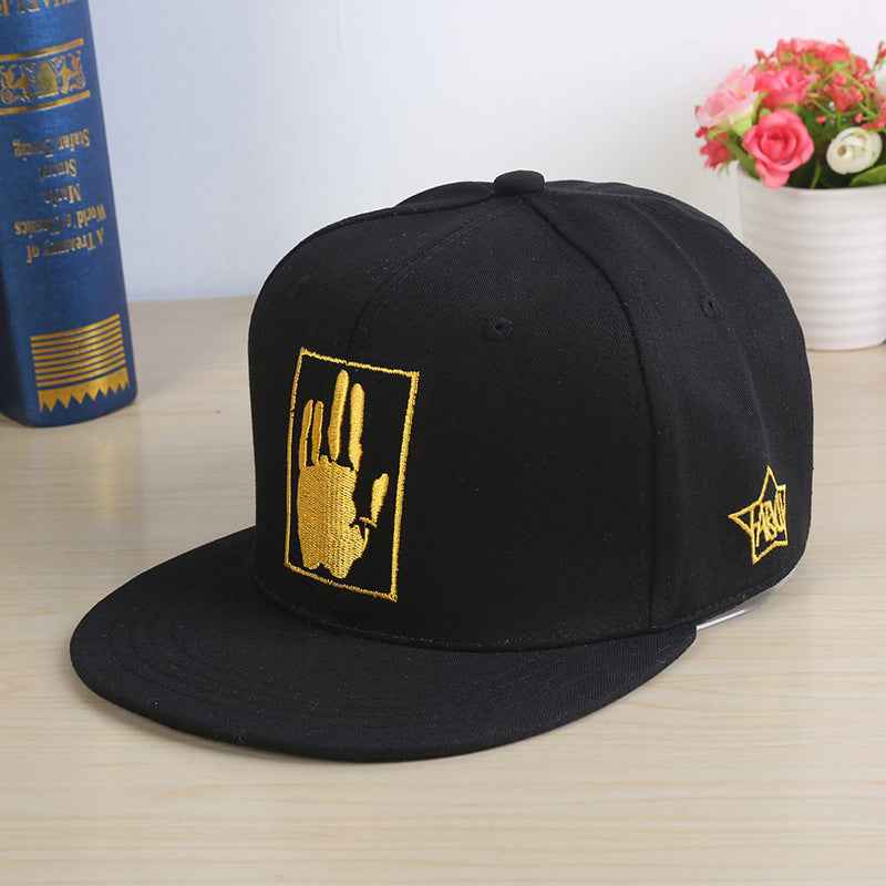Embroidered hand patch cap B variant side angle