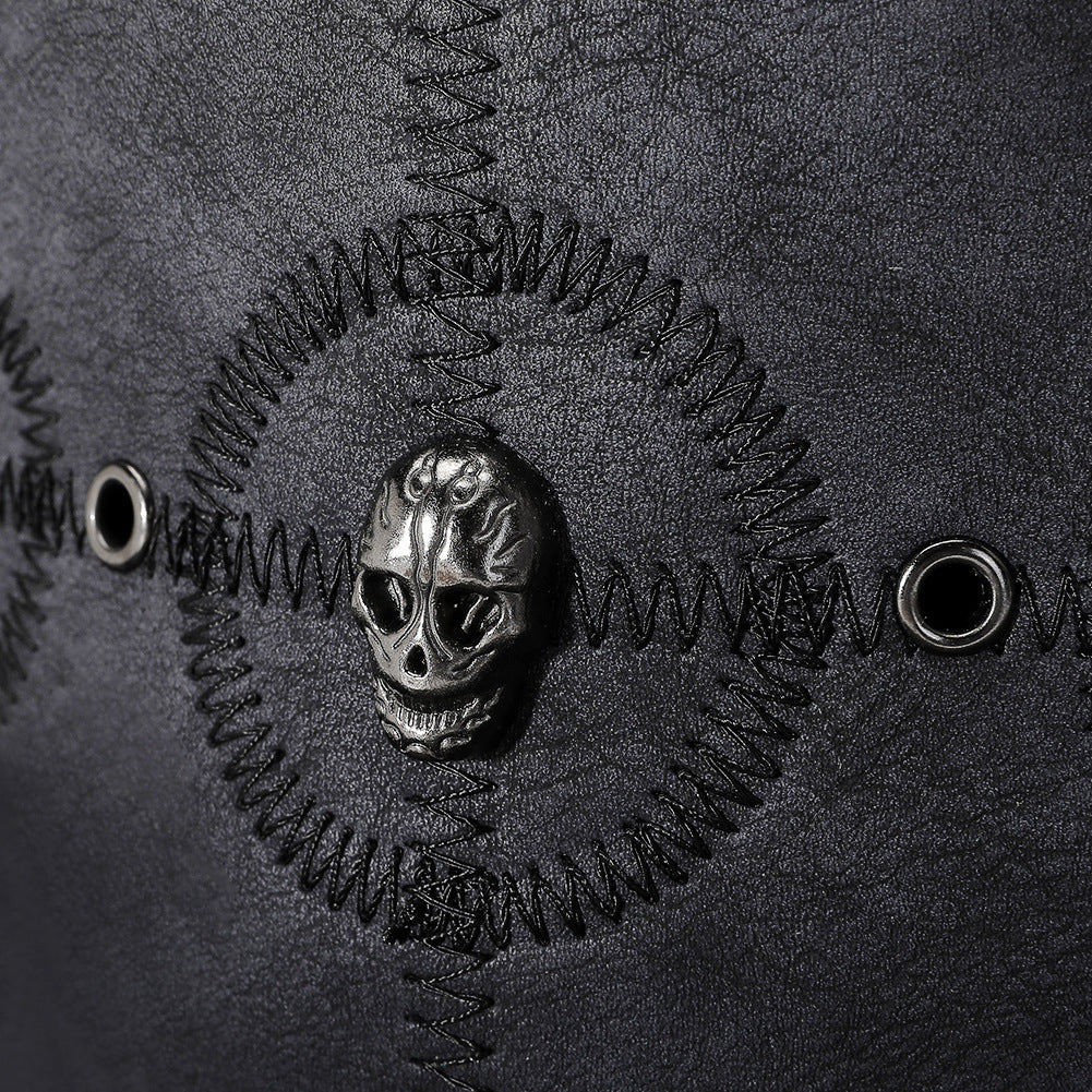 Unisex Punk Halloween Steampunk Plague Hat - Black brim profile