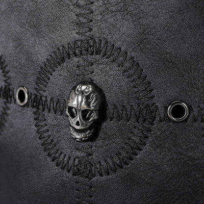 Unisex Punk Halloween Steampunk Plague Hat - Black brim profile