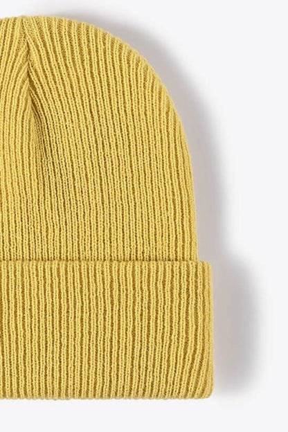 Unisex Red Warm Winter Knit Beanie outfit styling detail photo 10