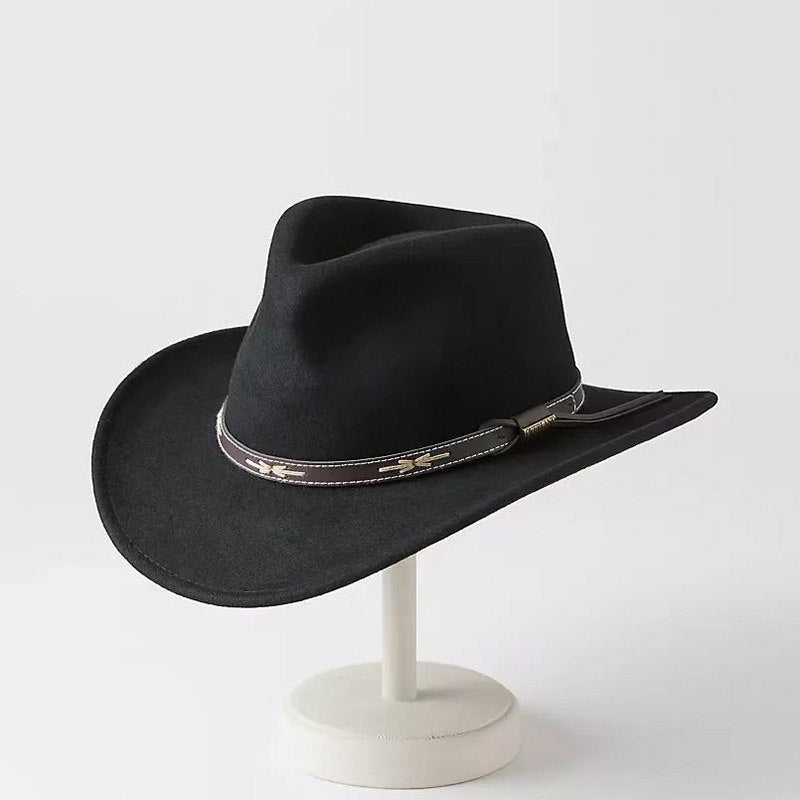 Handmade western hat conical crown detail