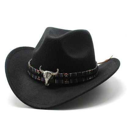 Unisex western felt wide brim cowboy hat - product photo 9