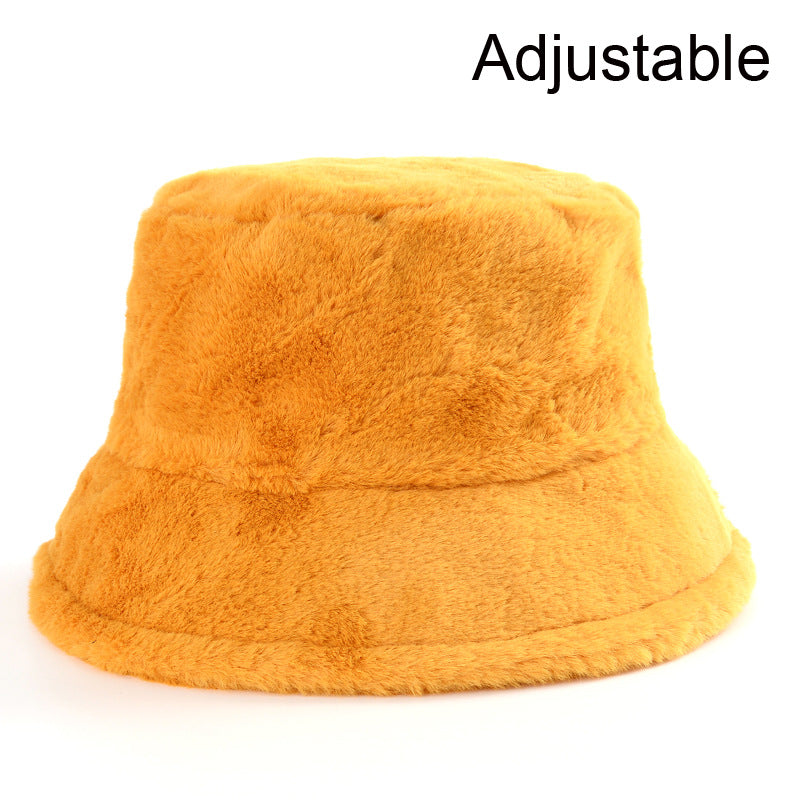 Unisex faux fur animal print bucket hat - product photo 22