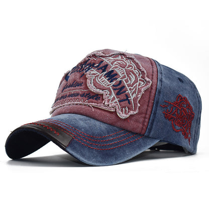 Unisex distressed cotton washed baseball cap - product photo 5