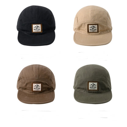 Mountain patch five-panel cap color assortment