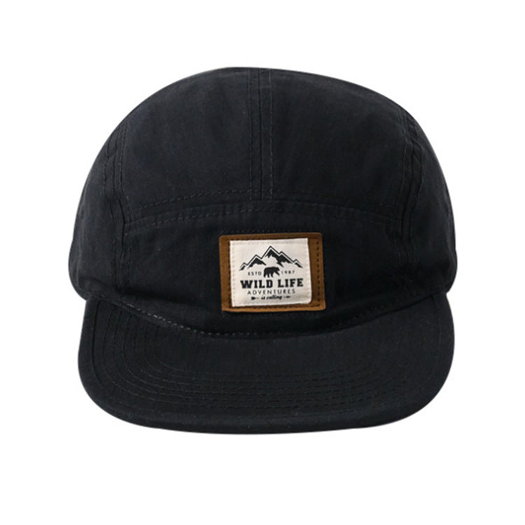 Black mountain patch cap structured crown detail