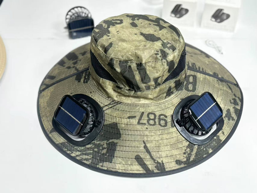 Solar Dual-Fan Cooling Sun Hat