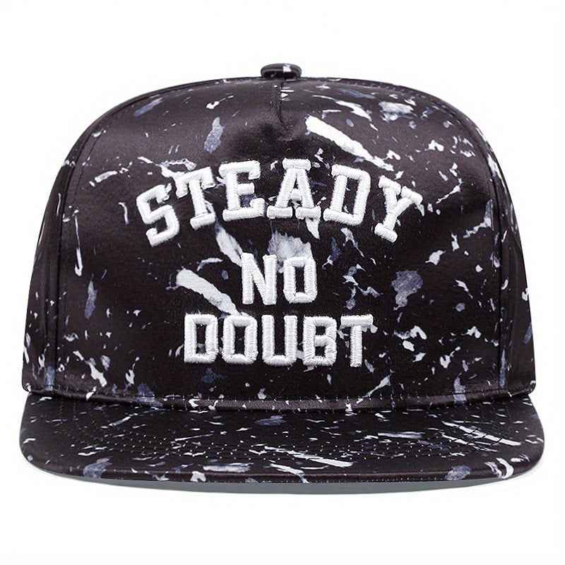 Adjustable acrylic snapback cap crown detail