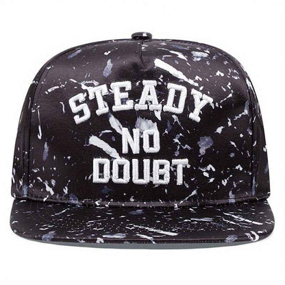 Adjustable acrylic snapback cap crown detail