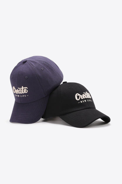 Cotton graphic cap travel-ready product angle