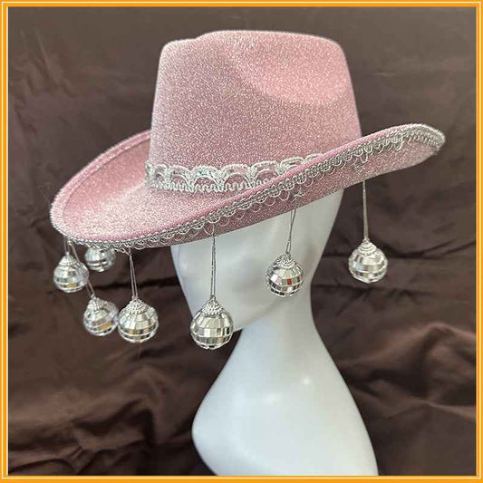 Unisex Glitter Carnival Cowboy Hat