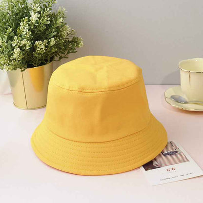 Women’s Solid Color Cotton Bucket Sun Hats