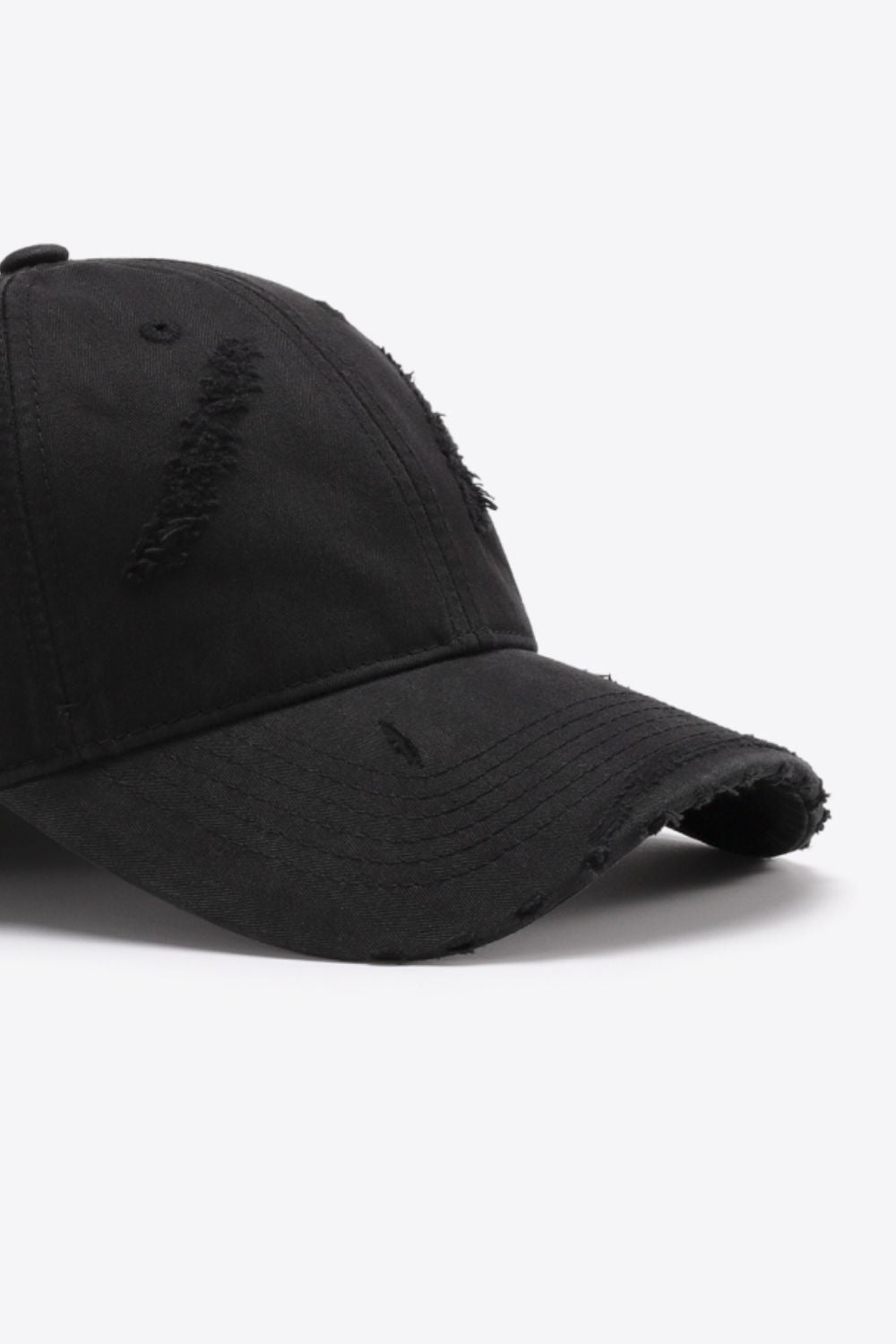 Soft structured baseball cap top crown view