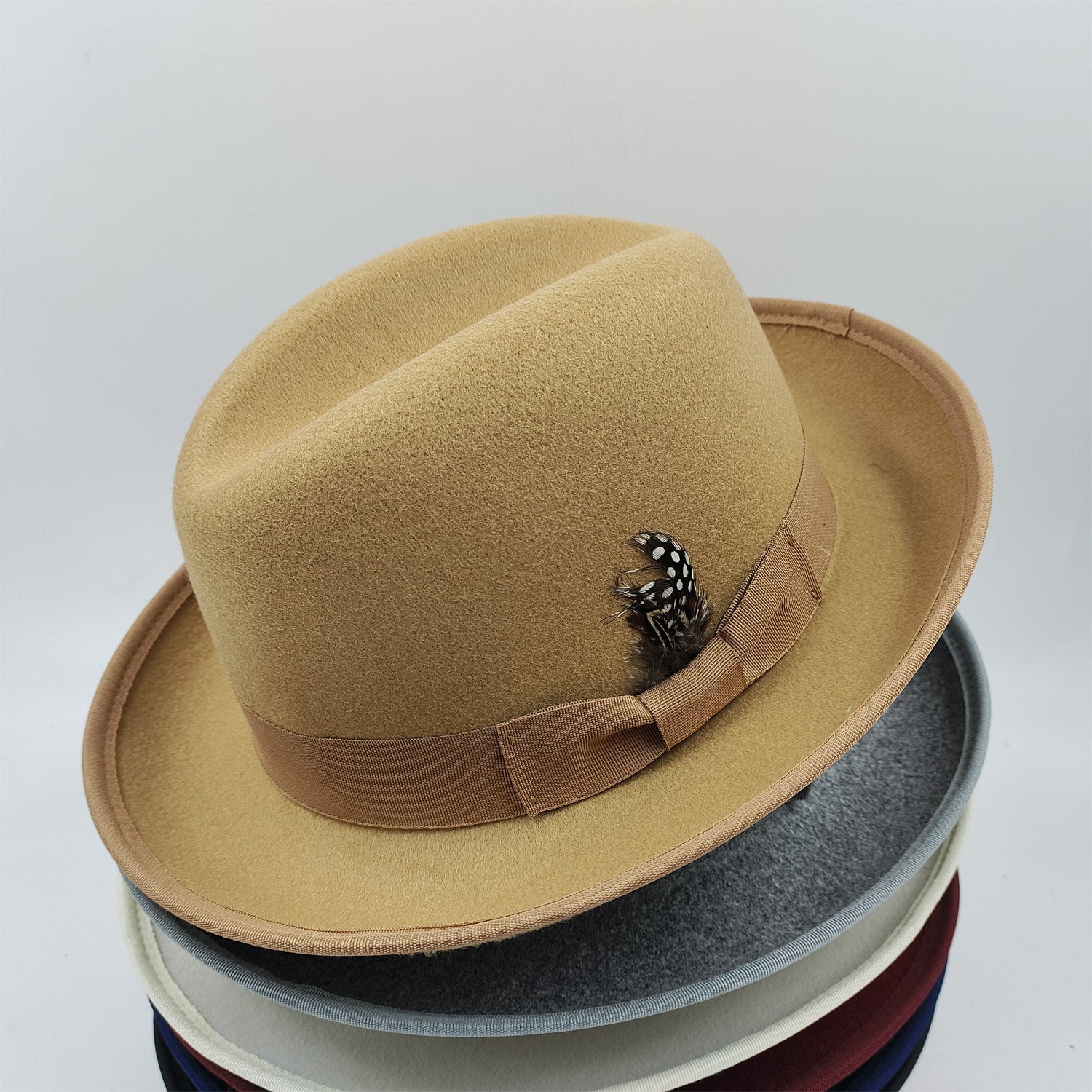 Structured bell-crown fedora colorway 06