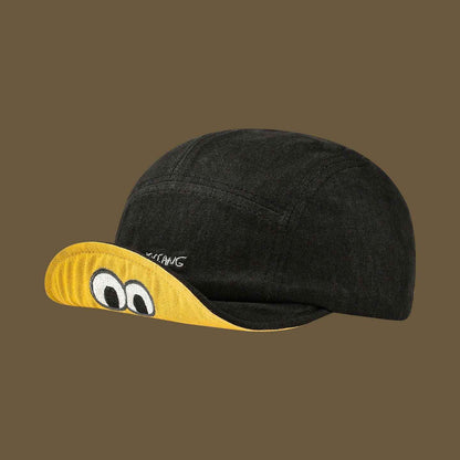 Grey duckbill outdoor cap woven texture