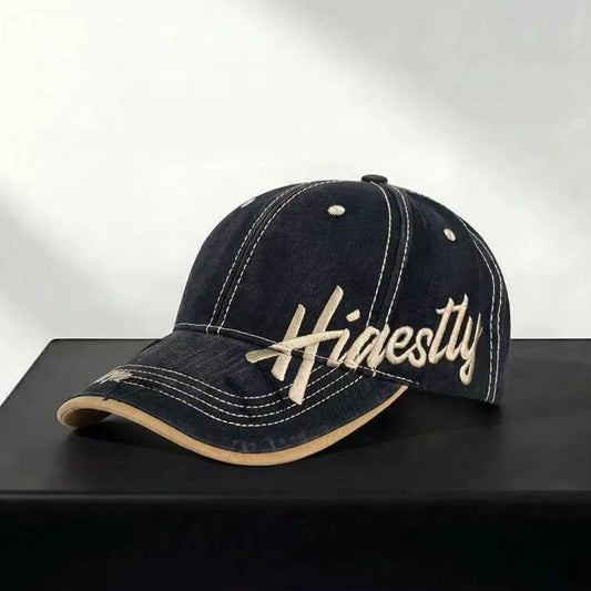 Embroidered letter baseball cap - product photo 2
