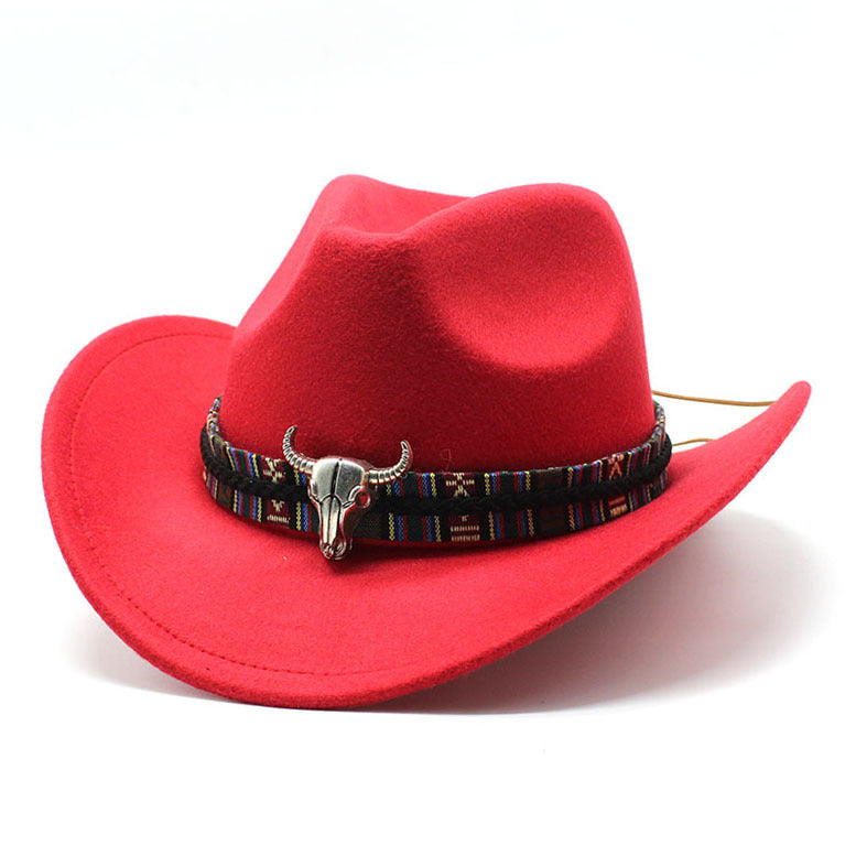 Unisex western felt wide brim cowboy hat - product photo 7