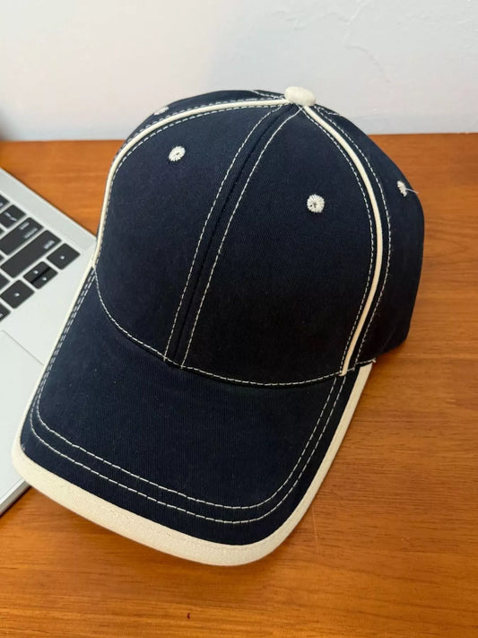 Contrast stitch baseball cap - product photo 1