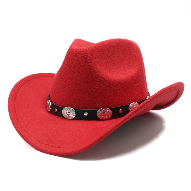 Unisex Woolen Western Cowboy Hats