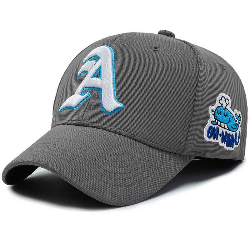 Unisex Embroidered Letter A Baseball Caps
