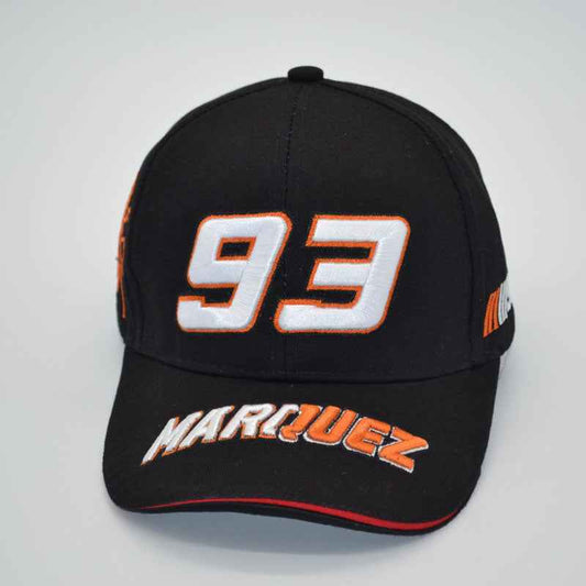 Black No. 93 embroidered racing baseball cap