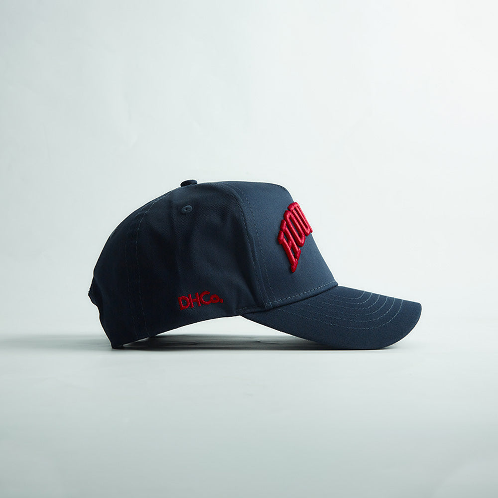 Opposite side of the Destination Hat Co. Houston Legacy snapback showing the Texas silhouette
