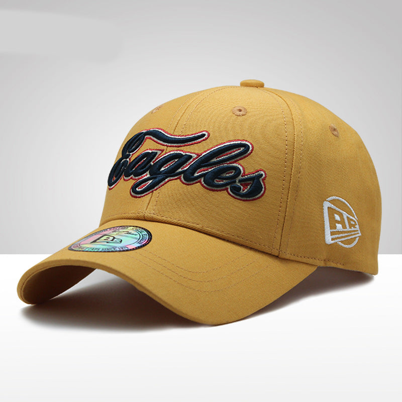 Unisex Embroidered Baseball Cap - Pink brim profile