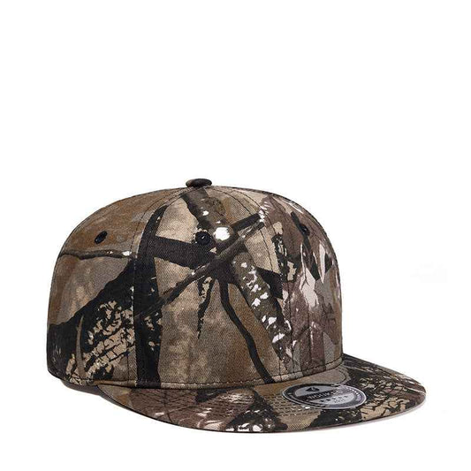 Unisex Hunting Camo Flat Brim Snapback Cap