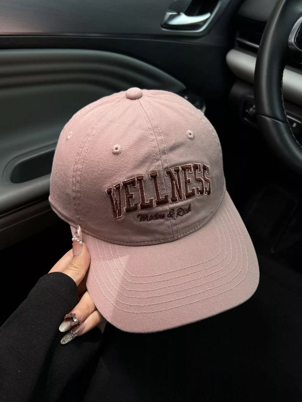 Embroidered letter cotton baseball cap - product photo 6