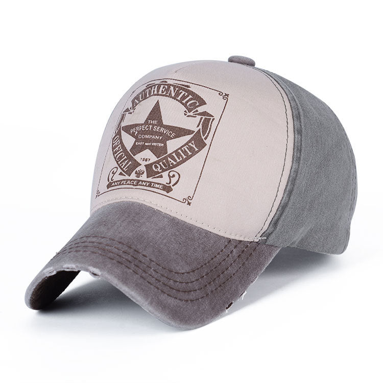 Unisex Printed Five-Star Letter Baseball Cap