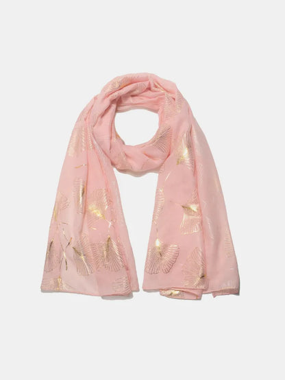 Ginkgo leaf print scarf - product photo 6