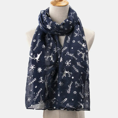 Christmas print winter scarf - product photo 9