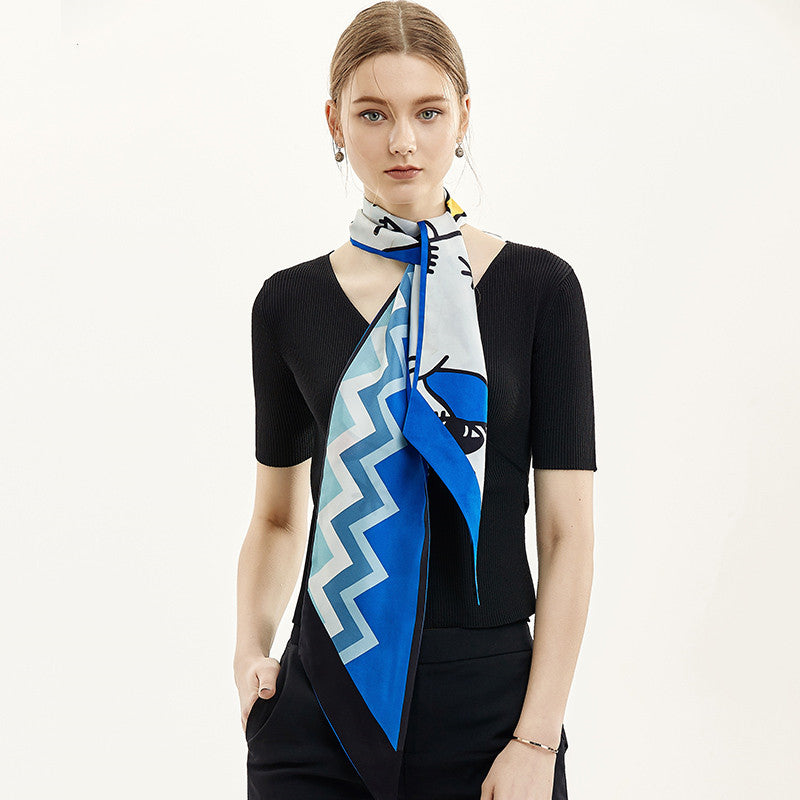 Nomadic Spirit silk scarf pattern detail