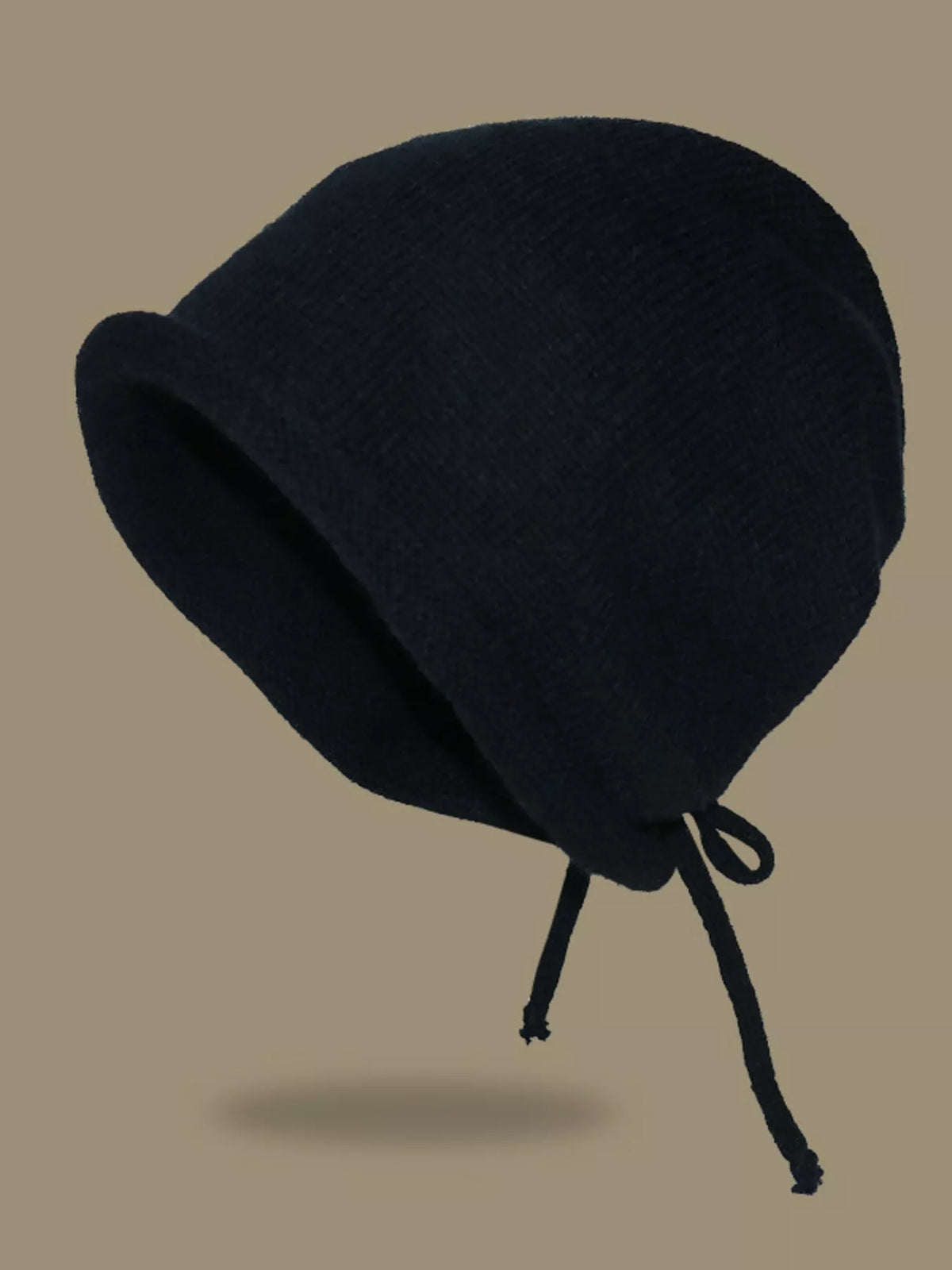 Unisex Chestnut Soft Knit Beanie Hat soft material close-up photo 07