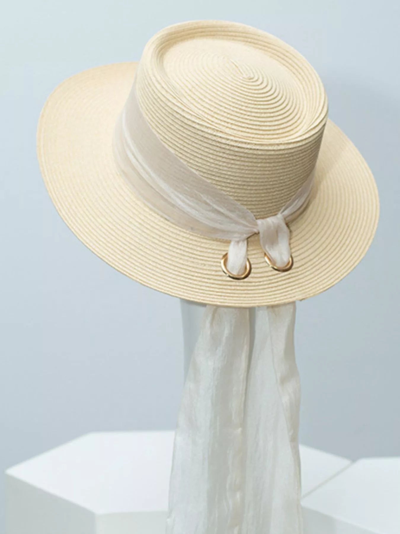 Ribbon Accent Straw Sun Hat image 6