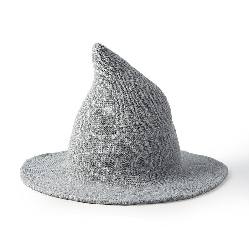 Women's Wool Halloween Witch Hat - Navy Blue back view