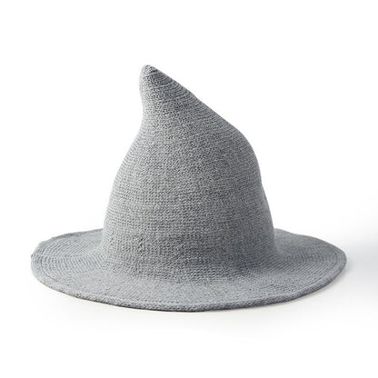Women's Wool Halloween Witch Hat - Navy Blue back view