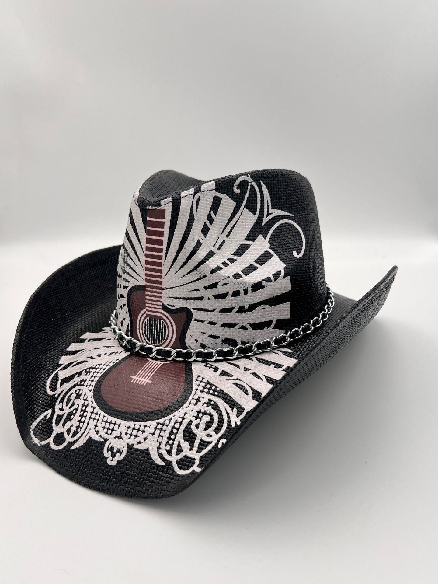 Unisex 08 Western Printed Straw Cowboy Hat color option