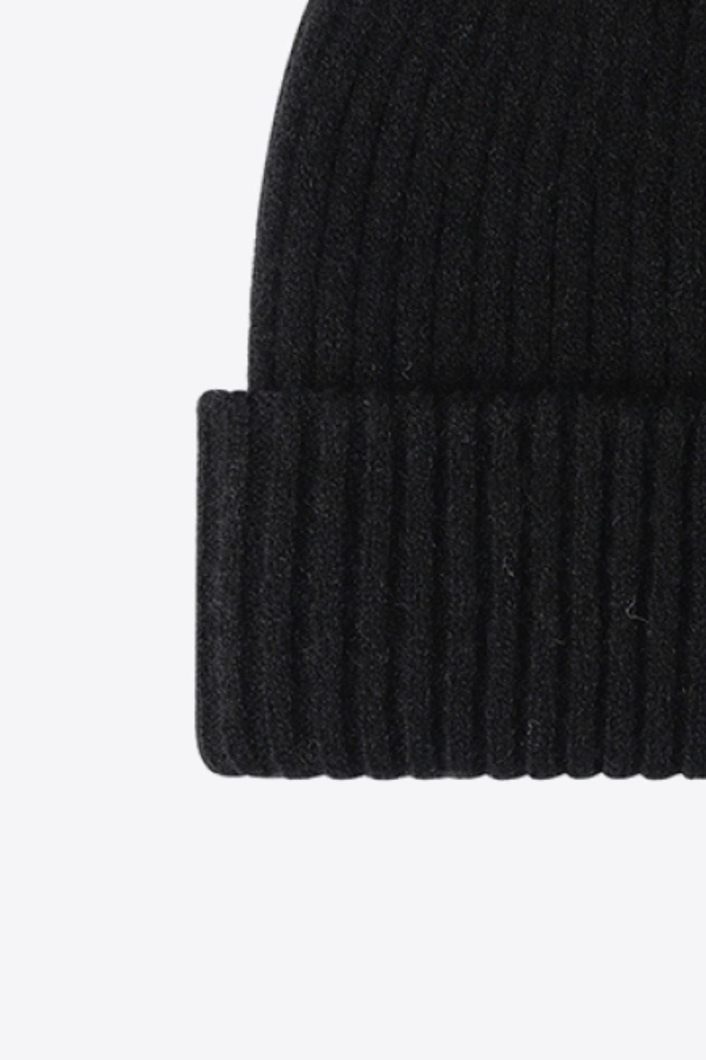 Soft acrylic nylon polyester beanie texture shot