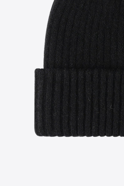 Soft acrylic nylon polyester beanie texture shot