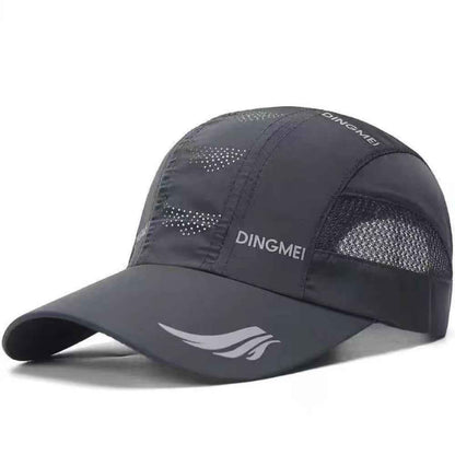 Light gray breathable baseball cap crown detail