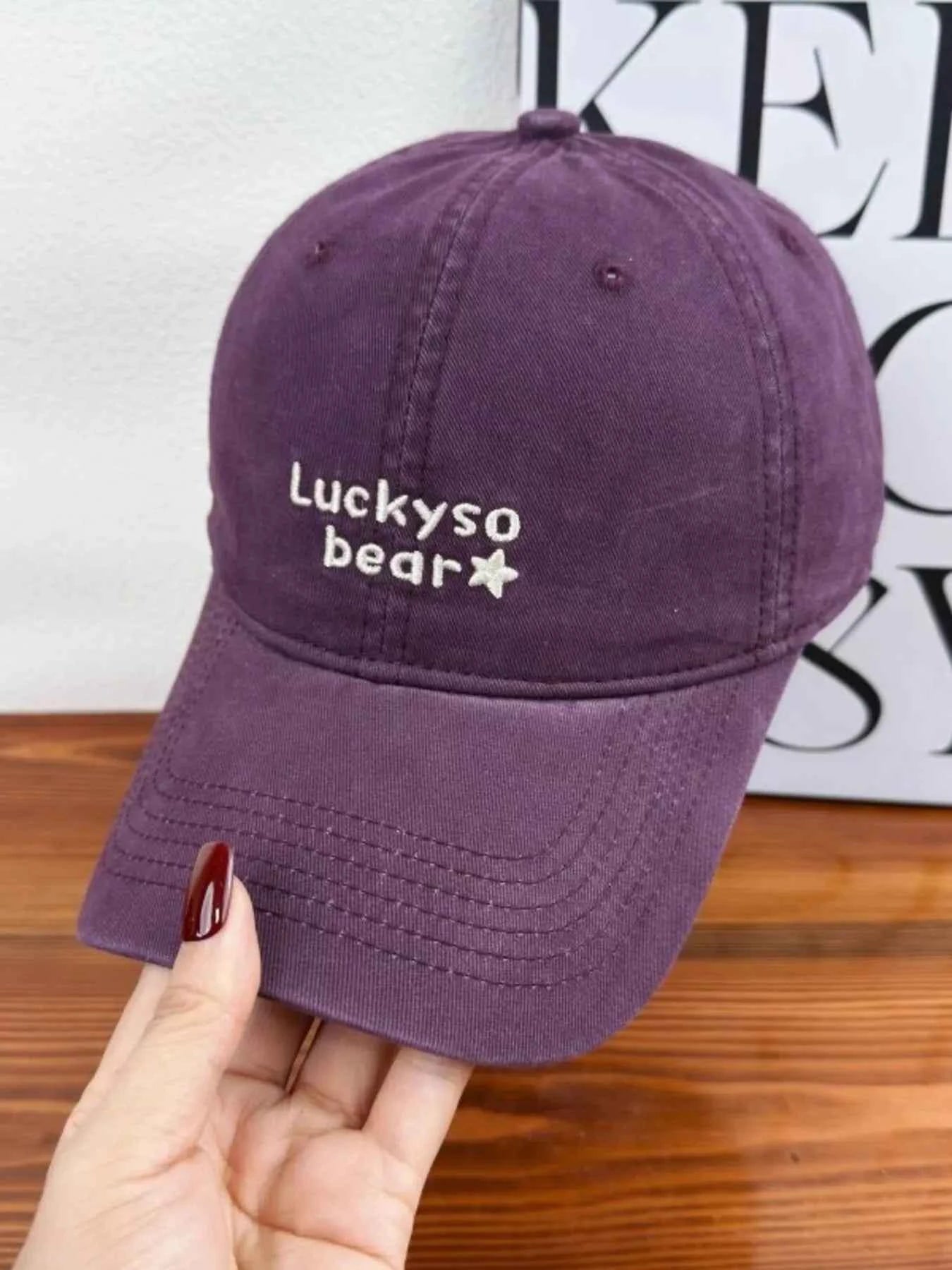Luckyso Bear Embroidered Baseball Cap