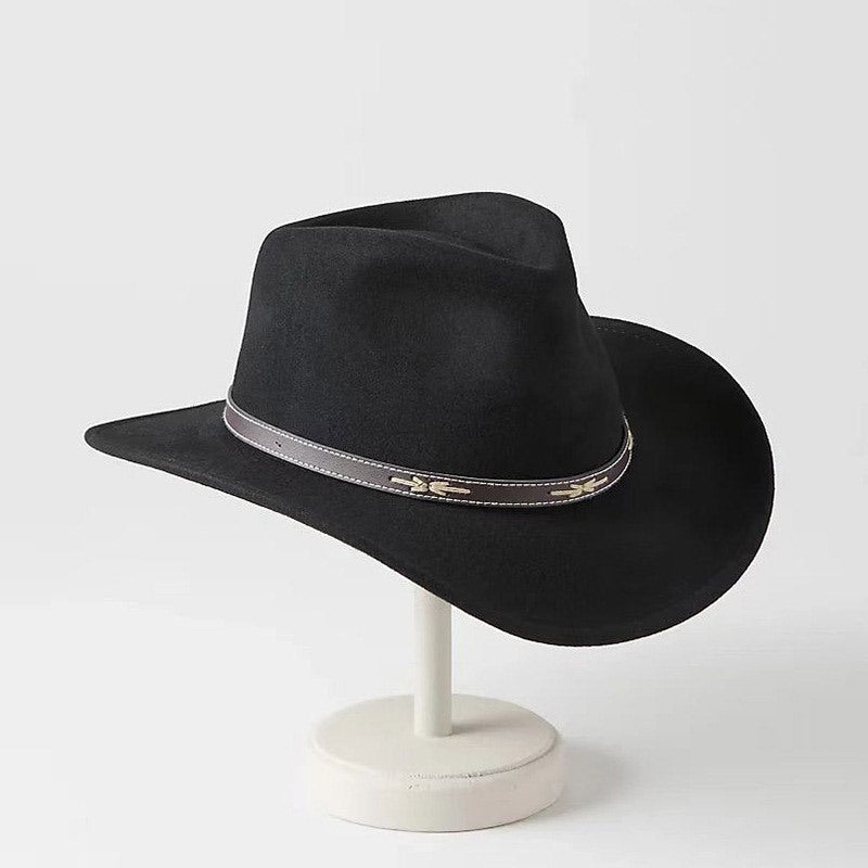 Cashmere wool cowboy hat sculpted brim