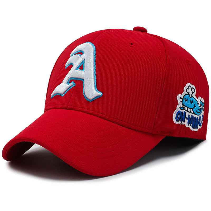 Unisex Embroidered Letter A Baseball Caps