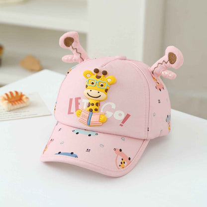 Kids 3D Giraffe Cartoon Baseball Caps