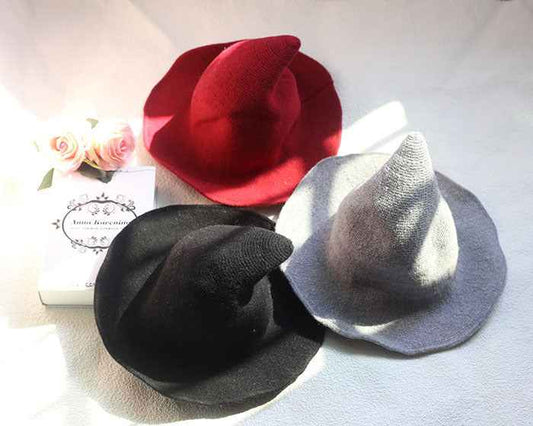 Women's Cotton Wide Brim Halloween Witch Hat