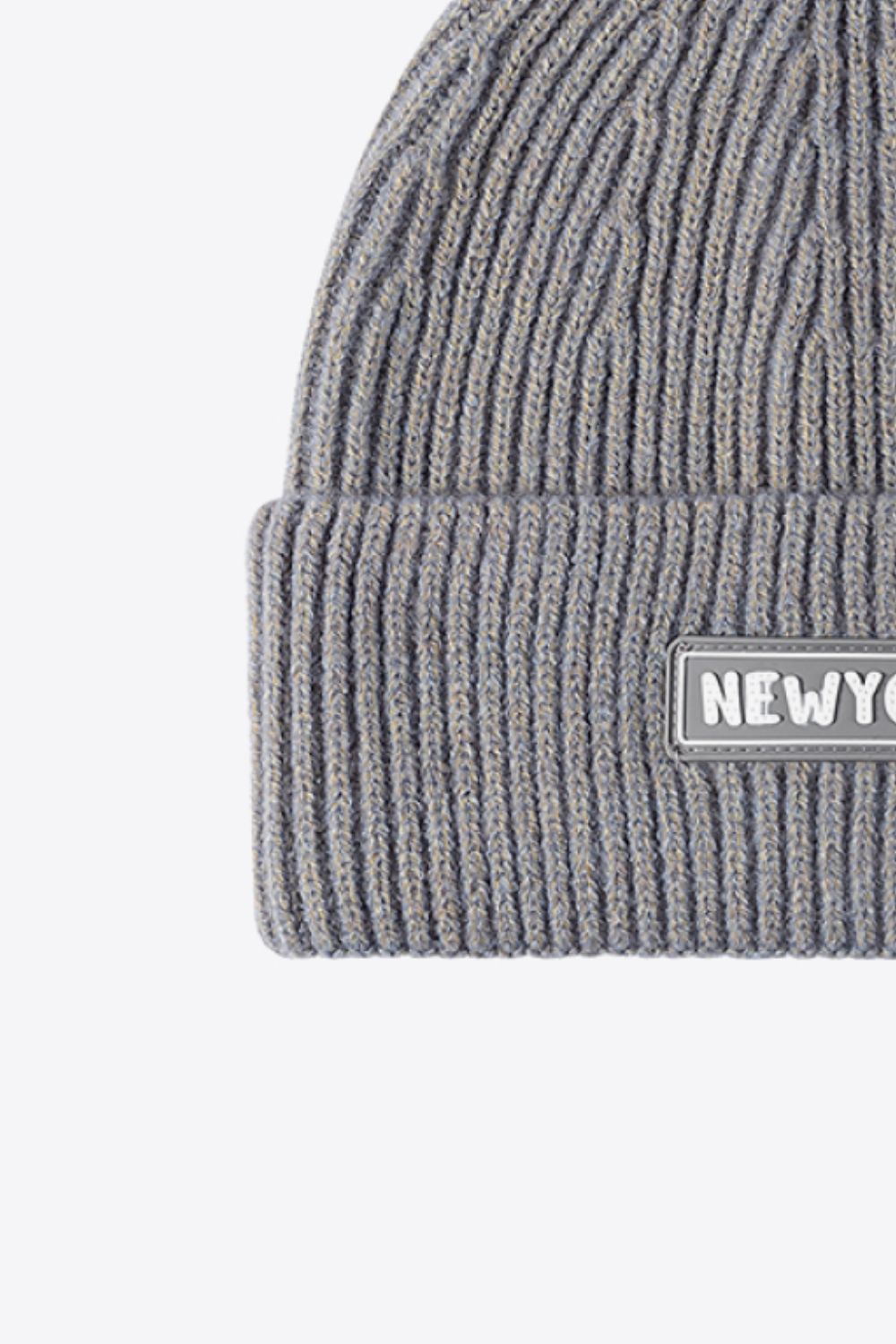 Acrylic blend NEWYORK beanie crown detail