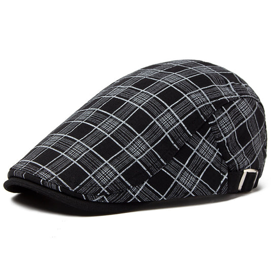 Dark khaki adjustable summer flat cap