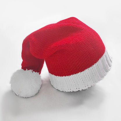 Unisex Family Christmas Pom Pom Knit Hat - White back view